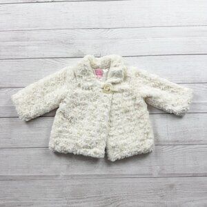 The Children’s Place Baby Girl Faux Fur Coat Dressy Jacket 9-12 Months